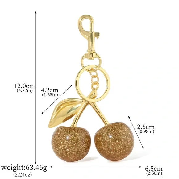 Cherry Bag Charm (Available in Multiple Colors) - Picture 6 of 9